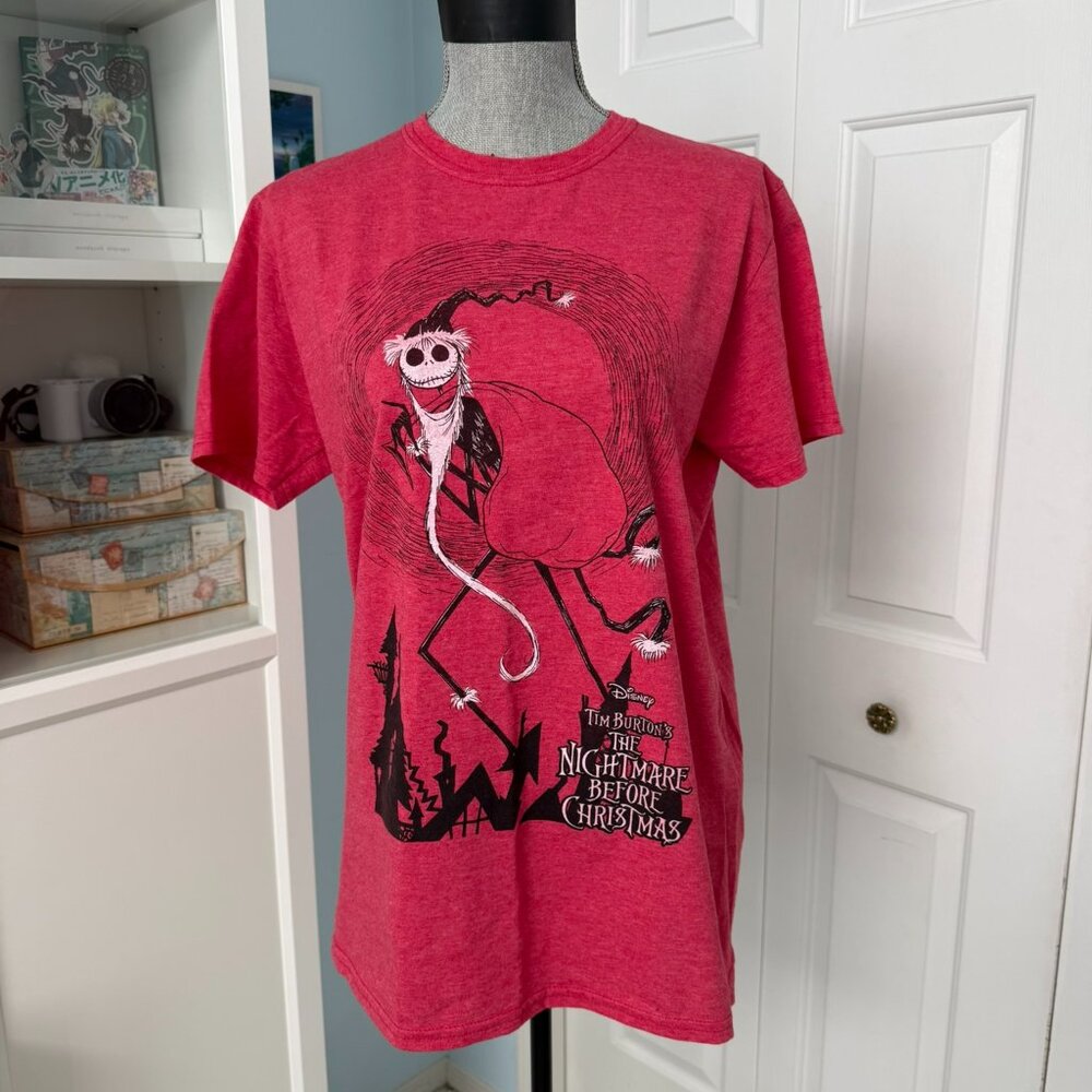 Disney “Nightmare Before Christmas” Red Graphic Tee – Size M